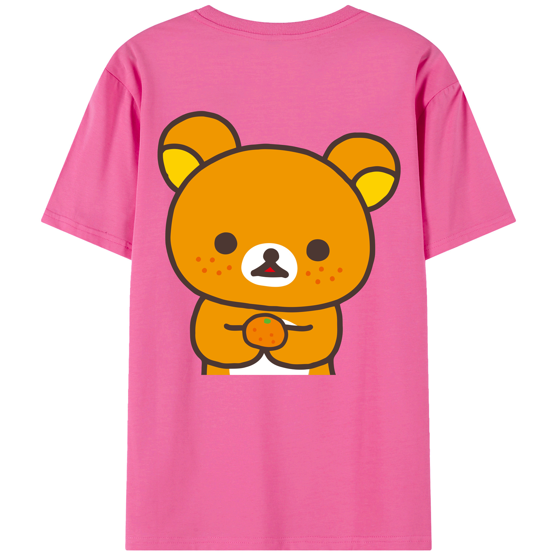 （画像用） リラックマ リラックマ キイロイトリ Rilakkuma Korilakkuma Kiiroitori レディース半袖Tシャツ(バックプリント)